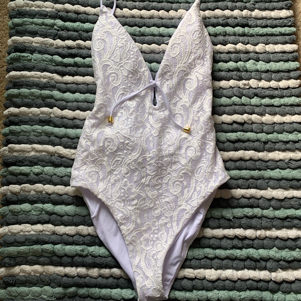 White one piece swimsuit